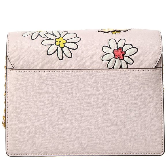 Tory Burch Robinson Applique Convertible Leather Crossbody Bag Purse Pink NEW - Picture 3 of 5